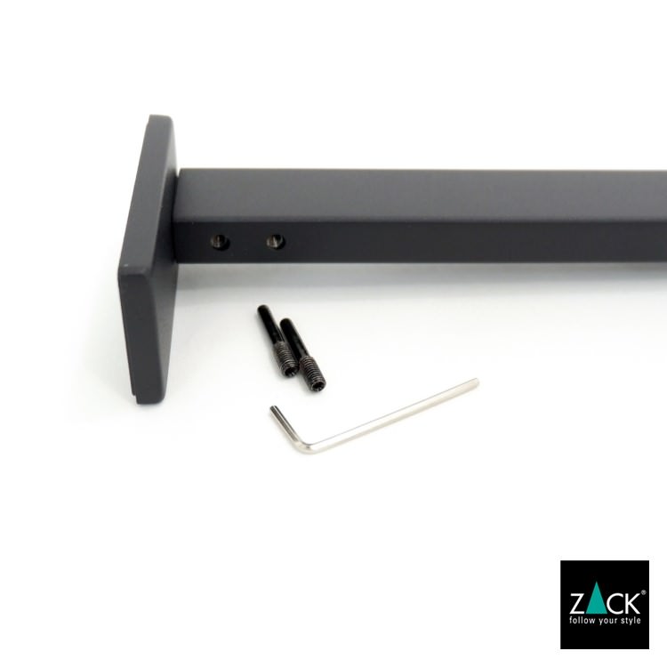 ZACK 40595 LINEA ドイツZACK社製モダンデザインのタオルホルダー マットブラック 壁付けタイプ DIY [在庫有り]