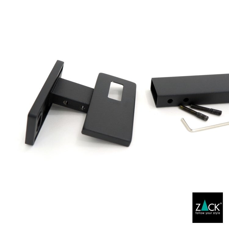 ZACK 40595 LINEA ドイツZACK社製モダンデザインのタオルホルダー マットブラック 壁付けタイプ DIY [在庫有り]