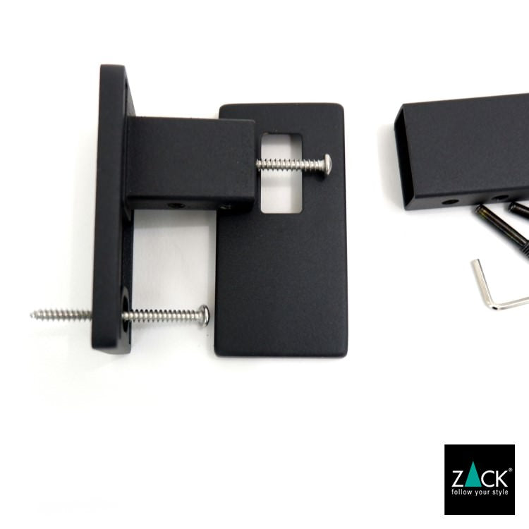 ZACK 40595 LINEA ドイツZACK社製モダンデザインのタオルホルダー マットブラック 壁付けタイプ DIY [在庫有り]