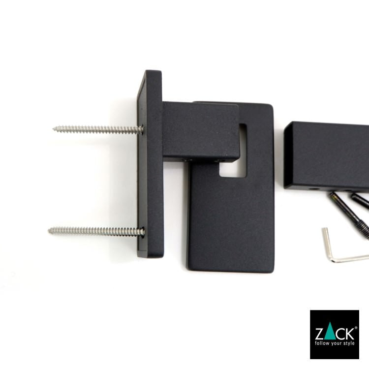 ZACK 40595 LINEA ドイツZACK社製モダンデザインのタオルホルダー マットブラック 壁付けタイプ DIY [在庫有り]