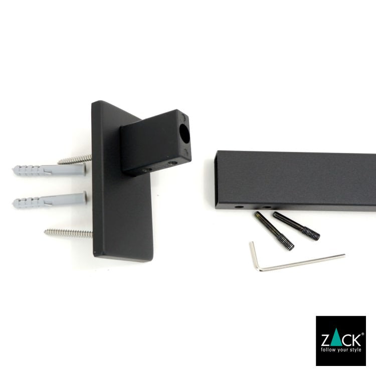 ZACK 40595 LINEA ドイツZACK社製モダンデザインのタオルホルダー マットブラック 壁付けタイプ DIY [在庫有り]
