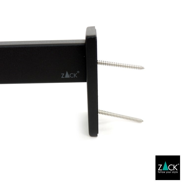ZACK 40595 LINEA ドイツZACK社製モダンデザインのタオルホルダー マットブラック 壁付けタイプ DIY [在庫有り]