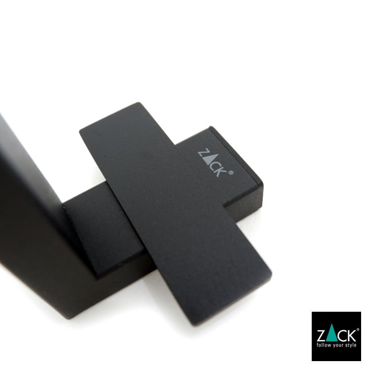ZACK 40598 LINEA ドイツZACK社製モダンデザインのタオルホルダー マットブラック 壁付けタイプ DIY [在庫有り]