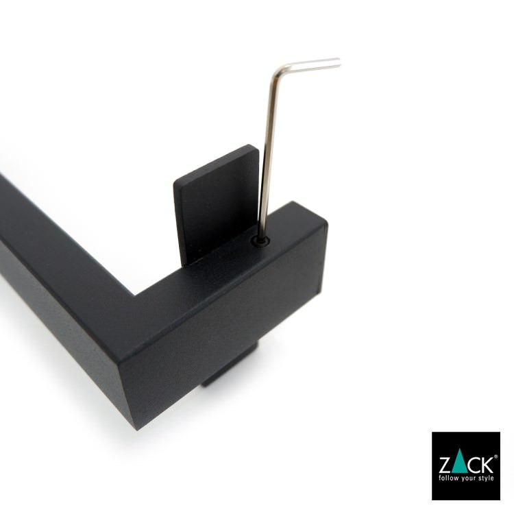ZACK 40598 LINEA ドイツZACK社製モダンデザインのタオルホルダー マットブラック 壁付けタイプ DIY [在庫有り]