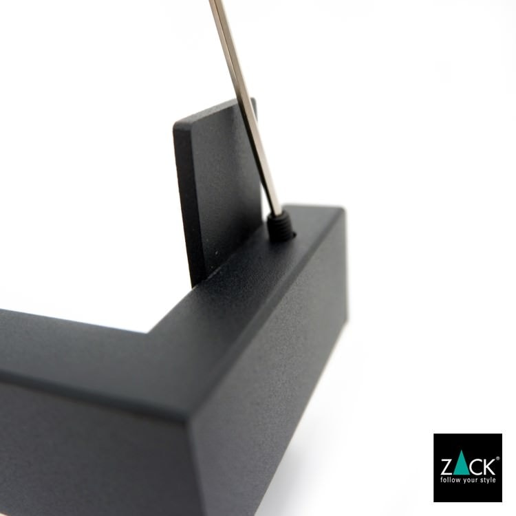 ZACK 40598 LINEA ドイツZACK社製モダンデザインのタオルホルダー マットブラック 壁付けタイプ DIY [在庫有り]