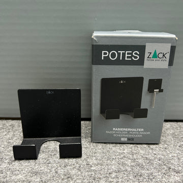 [SAMPLE] レイザーホルダー｜ZACK 40604 POTES MB ひげそり 洗面収納 接着シールタイプ 高さ5.5cm 幅6cm 18/10ステンレス製 マットブラック