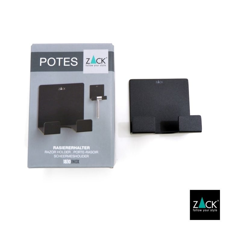 ZACK 40604 POTES ドイツZACK社製モダンデザインのレイザーホルダー マットブラック [在庫有り]