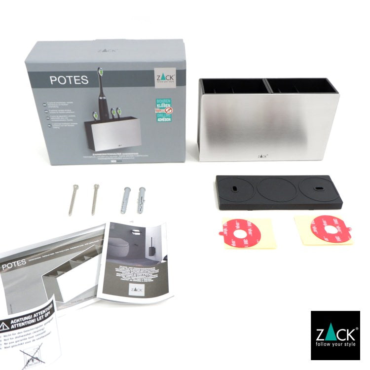 ZACK 40605 POTES ドイツZACK社製モダンデザインの歯ブラシホルダー HL [お取寄せ] H2-64
