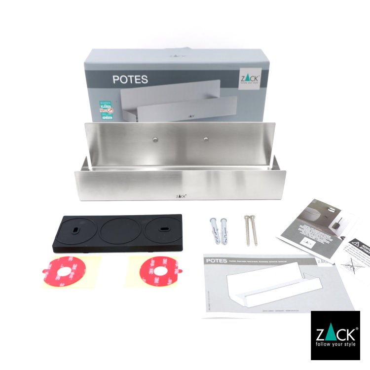 ZACK 40607 POTES ドイツZACK社製モダンデザインのシャワートレイ HL [お取寄せ]