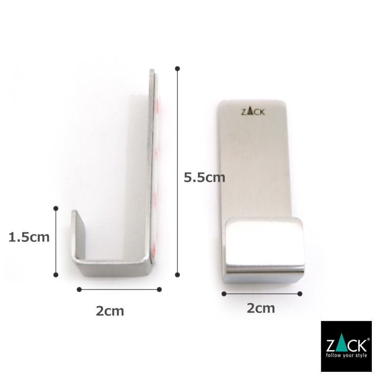 ZACK 40608 POTES ドイツZACK社製モダンデザインのタオルフックS 2個入 HL [在庫有り]
