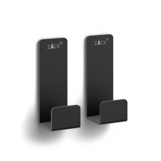 ZACK 40609 POTES ドイツZACK社製モダンデザインのタオルフックS 2個入 マットブラック [在庫有り]