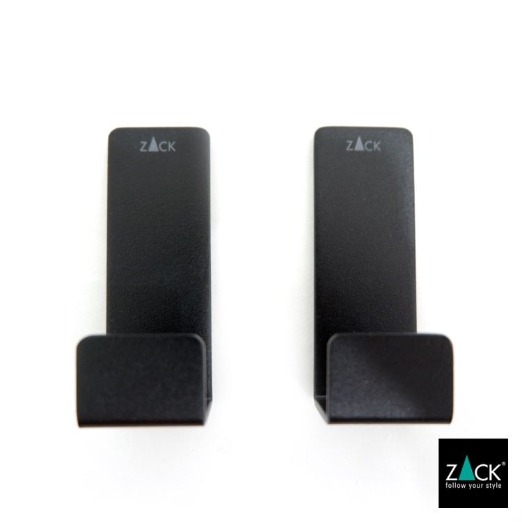 ZACK 40609 POTES ドイツZACK社製モダンデザインのタオルフックS 2個入 マットブラック [在庫有り]