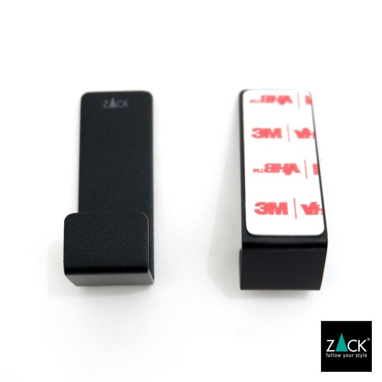 ZACK 40609 POTES ドイツZACK社製モダンデザインのタオルフックS 2個入 マットブラック [在庫有り]