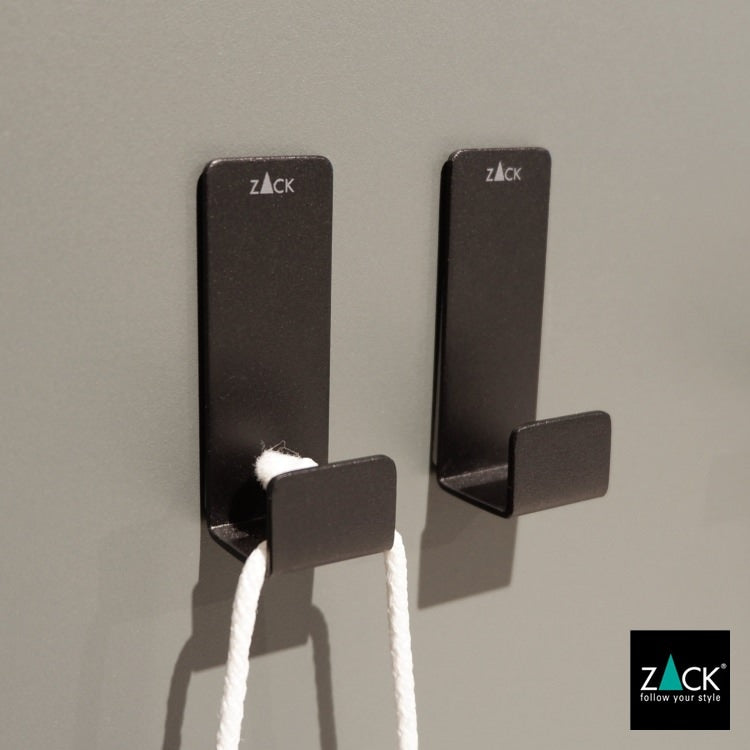 ZACK 40609 POTES ドイツZACK社製モダンデザインのタオルフックS 2個入 マットブラック [在庫有り]