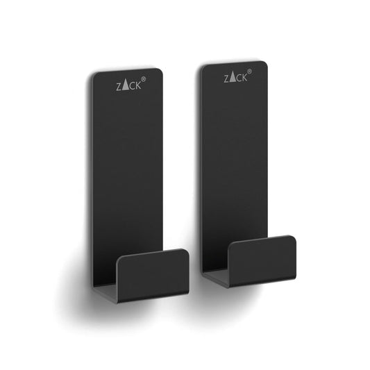 ZACK 40611 POTES ドイツZACK社製モダンデザインのタオルフックL 2個入 マットブラック [在庫有り]
