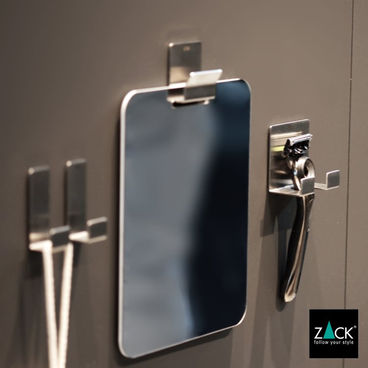 ZACK 40801 POTES ドイツZACK社製モダンデザインの壁掛けミラー(曇止め) HL [お取寄せ]