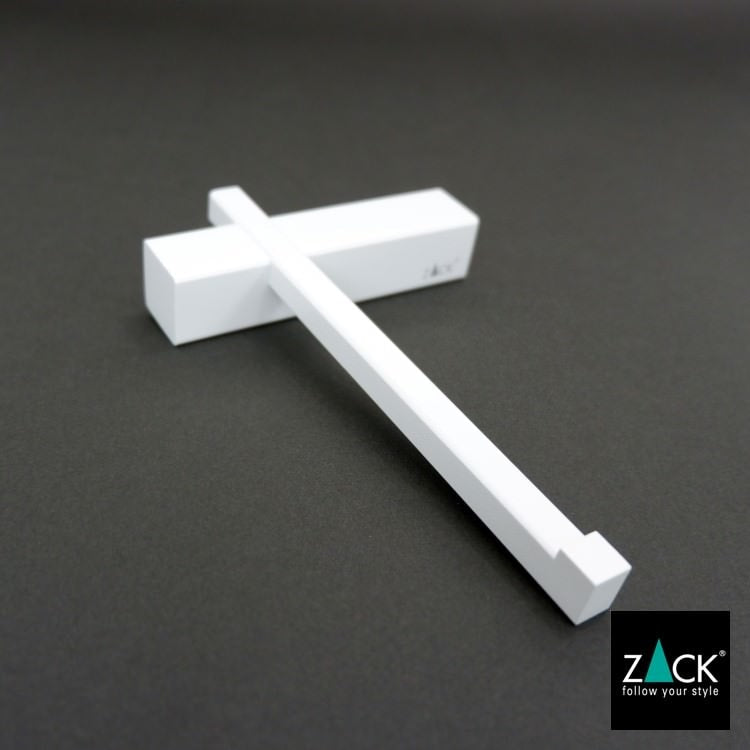 ZACK 40810 CARVO ドイツZACK社製モダンデザインのトイレットペーパーホルダー ホワイト仕上げ 壁付けタイプ DIY [在庫有り]