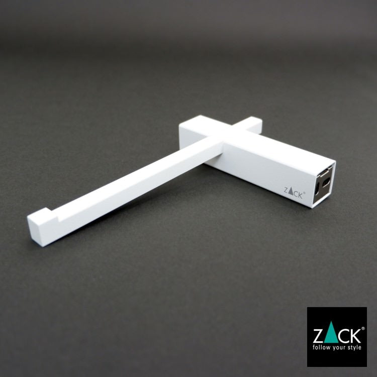ZACK 40810 CARVO ドイツZACK社製モダンデザインのトイレットペーパーホルダー ホワイト仕上げ 壁付けタイプ DIY [在庫有り]