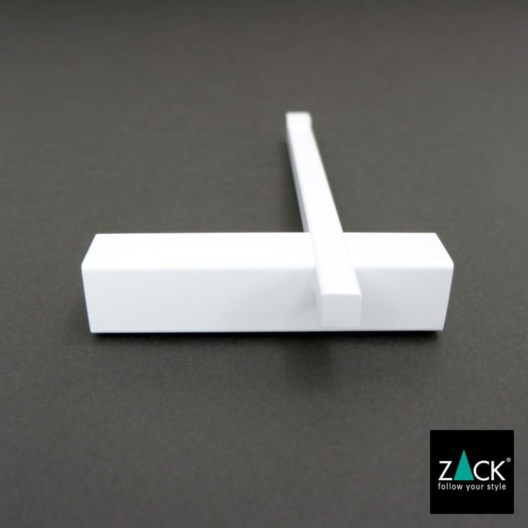 ZACK 40810 CARVO ドイツZACK社製モダンデザインのトイレットペーパーホルダー ホワイト仕上げ 壁付けタイプ DIY [在庫有り]