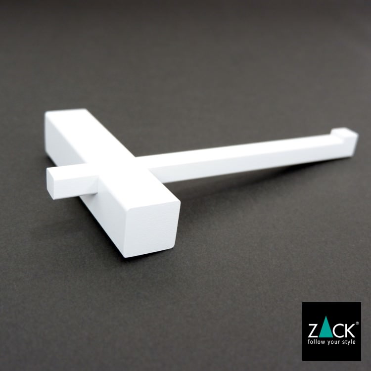 ZACK 40810 CARVO ドイツZACK社製モダンデザインのトイレットペーパーホルダー ホワイト仕上げ 壁付けタイプ DIY [在庫有り]