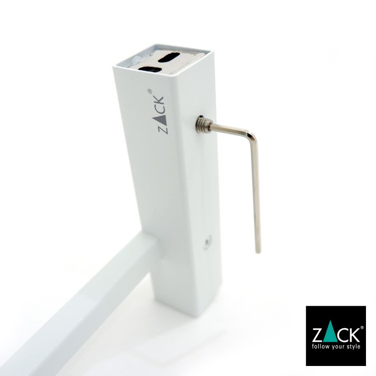 ZACK 40810 CARVO ドイツZACK社製モダンデザインのトイレットペーパーホルダー ホワイト仕上げ 壁付けタイプ DIY [在庫有り]