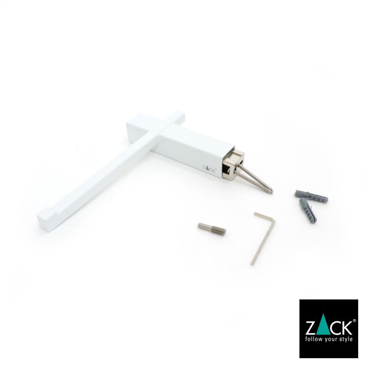 ZACK 40810 CARVO ドイツZACK社製モダンデザインのトイレットペーパーホルダー ホワイト仕上げ 壁付けタイプ DIY [在庫有り]