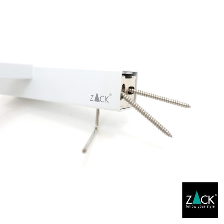ZACK 40810 CARVO ドイツZACK社製モダンデザインのトイレットペーパーホルダー ホワイト仕上げ 壁付けタイプ DIY [在庫有り]