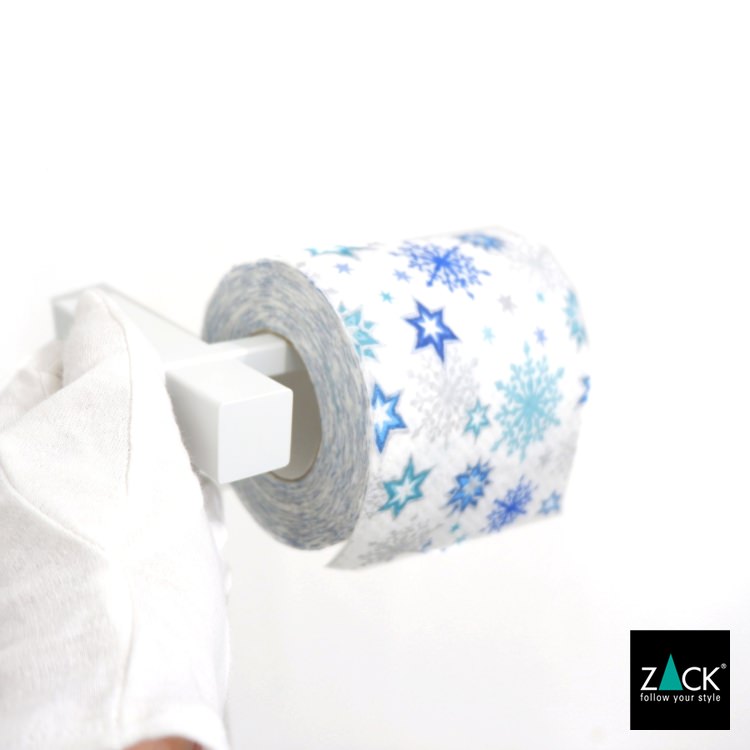 ZACK 40810 CARVO ドイツZACK社製モダンデザインのトイレットペーパーホルダー ホワイト仕上げ 壁付けタイプ DIY [在庫有り]