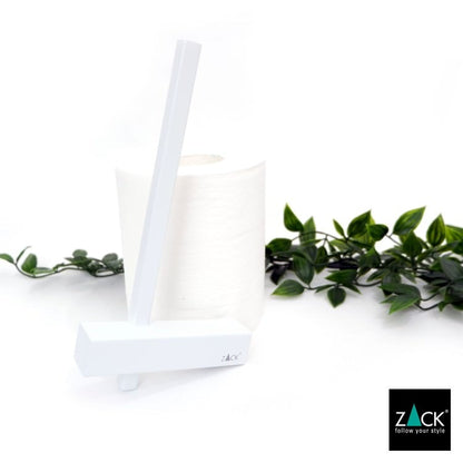 ZACK 40811 CARVO ドイツZACK社製モダンデザインのスペアトイレットペーパーホルダー 予備ロール ホワイト仕上げ 壁付けタイプ DIY [在庫有り]