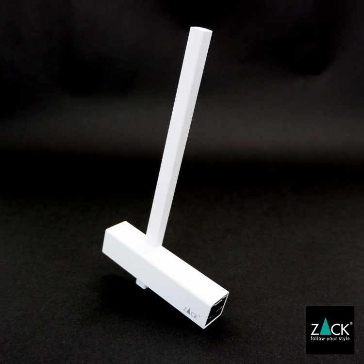 ZACK 40811 CARVO ドイツZACK社製モダンデザインのスペアトイレットペーパーホルダー 予備ロール ホワイト仕上げ 壁付けタイプ DIY [在庫有り]