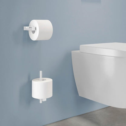 ZACK 40811 CARVO ドイツZACK社製モダンデザインのスペアトイレットペーパーホルダー 予備ロール ホワイト仕上げ 壁付けタイプ DIY [在庫有り]