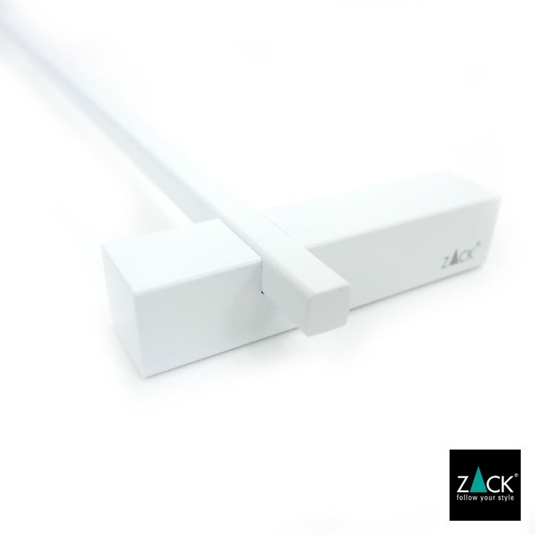 ZACK 40812 CARVO ドイツZACK社製モダンデザインのタオルレール ホワイト仕上げ 壁付けタイプ DIY [在庫有り]