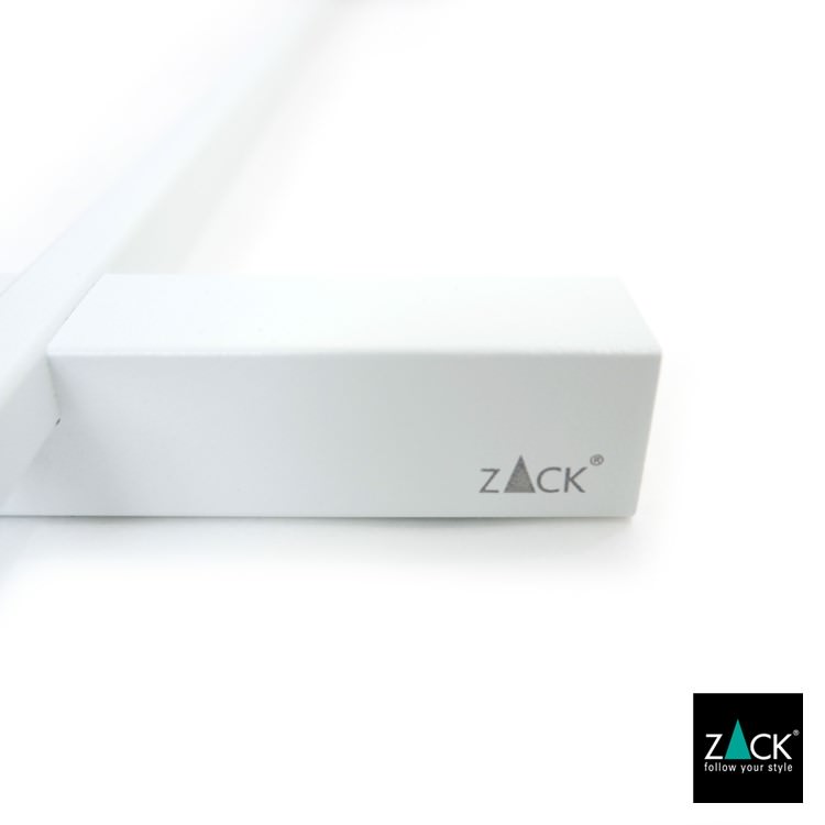 ZACK 40812 CARVO ドイツZACK社製モダンデザインのタオルレール ホワイト仕上げ 壁付けタイプ DIY [在庫有り]