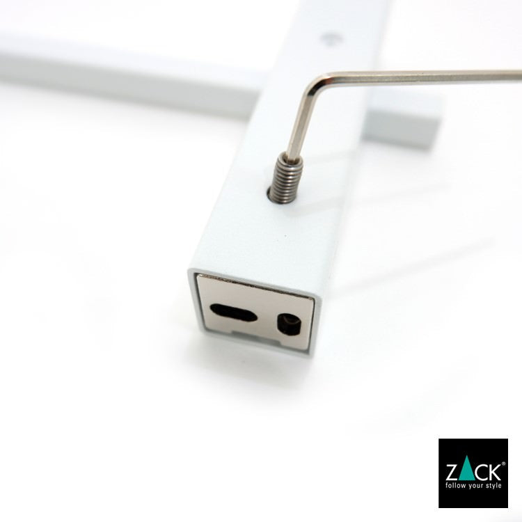 ZACK 40812 CARVO ドイツZACK社製モダンデザインのタオルレール ホワイト仕上げ 壁付けタイプ DIY [在庫有り]