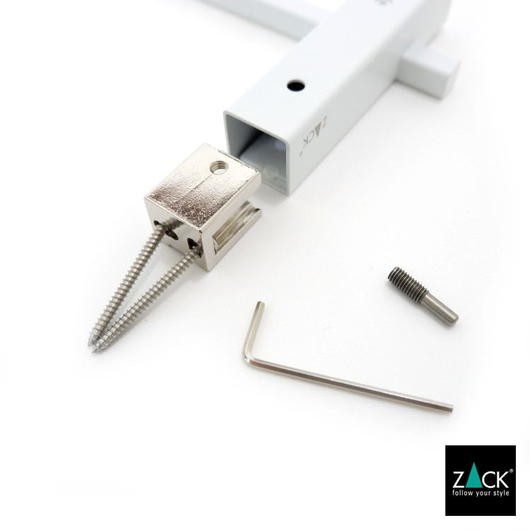 ZACK 40812 CARVO ドイツZACK社製モダンデザインのタオルレール ホワイト仕上げ 壁付けタイプ DIY [在庫有り]