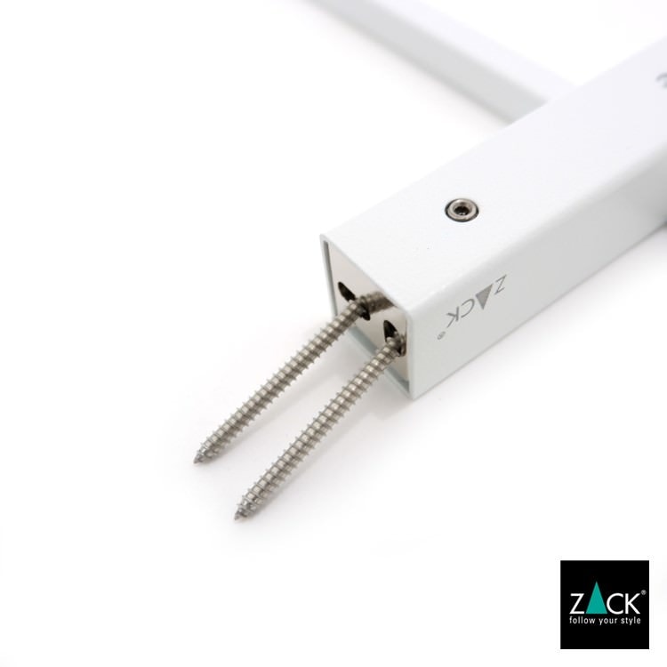 ZACK 40812 CARVO ドイツZACK社製モダンデザインのタオルレール ホワイト仕上げ 壁付けタイプ DIY [在庫有り]