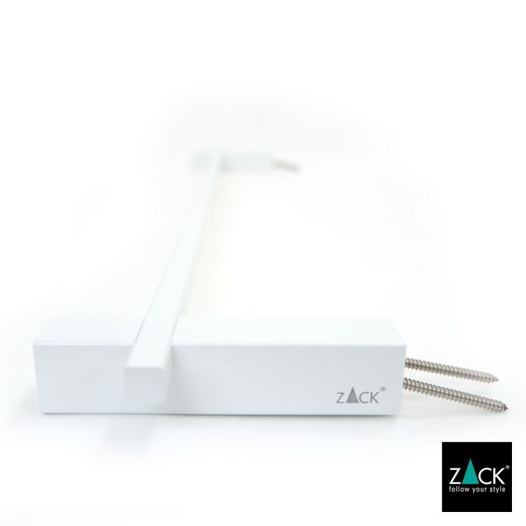 ZACK 40812 CARVO ドイツZACK社製モダンデザインのタオルレール ホワイト仕上げ 壁付けタイプ DIY [在庫有り]
