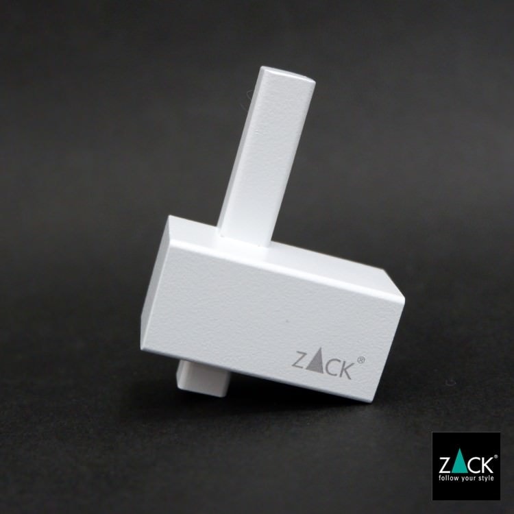 ZACK 40813 CARVO ドイツZACK社製モダンデザインのタオルフック ホワイト仕上げ 壁付けタイプ DIY [在庫有り]
