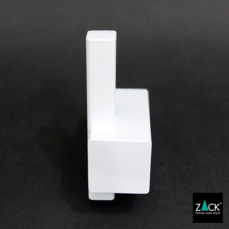 ZACK 40813 CARVO ドイツZACK社製モダンデザインのタオルフック ホワイト仕上げ 壁付けタイプ DIY [在庫有り]