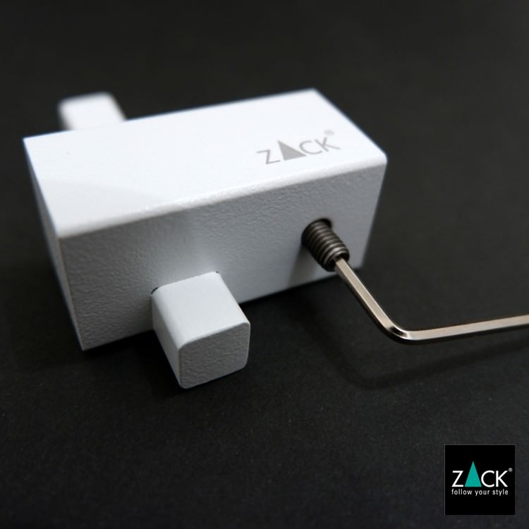 ZACK 40813 CARVO ドイツZACK社製モダンデザインのタオルフック ホワイト仕上げ 壁付けタイプ DIY [在庫有り]