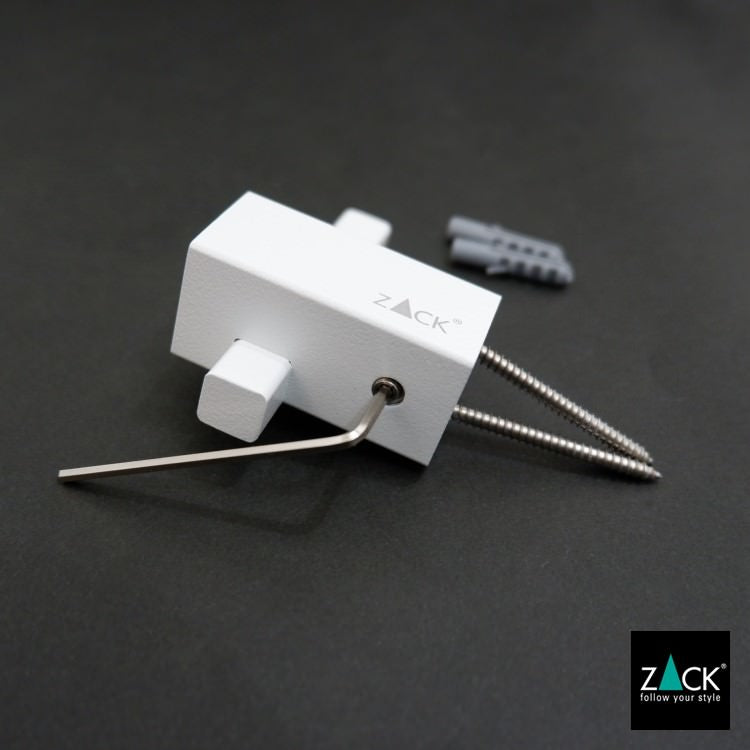 ZACK 40813 CARVO ドイツZACK社製モダンデザインのタオルフック ホワイト仕上げ 壁付けタイプ DIY [在庫有り]