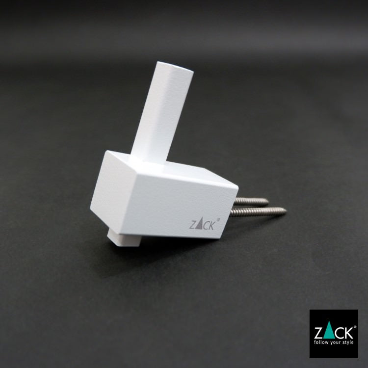 ZACK 40813 CARVO ドイツZACK社製モダンデザインのタオルフック ホワイト仕上げ 壁付けタイプ DIY [在庫有り]