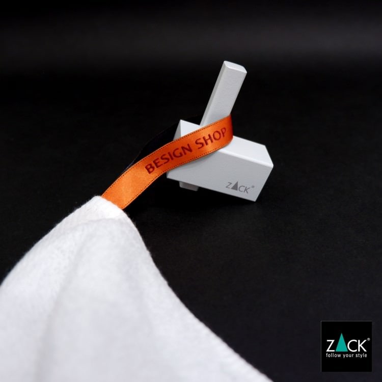 ZACK 40813 CARVO ドイツZACK社製モダンデザインのタオルフック ホワイト仕上げ 壁付けタイプ DIY [在庫有り]