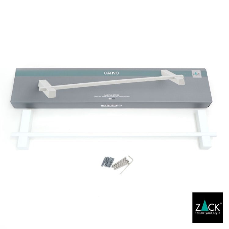 ZACK 40815 CARVO ドイツZACK社製モダンデザインのタオルレール ホワイト仕上げ 壁付けタイプ DIY [在庫有り]