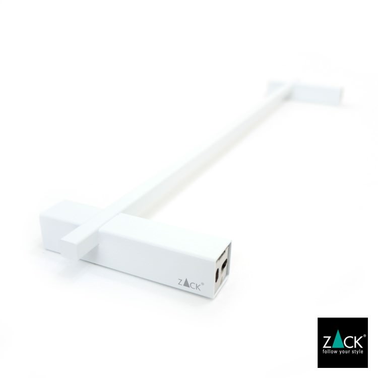 ZACK 40815 CARVO ドイツZACK社製モダンデザインのタオルレール ホワイト仕上げ 壁付けタイプ DIY [在庫有り]