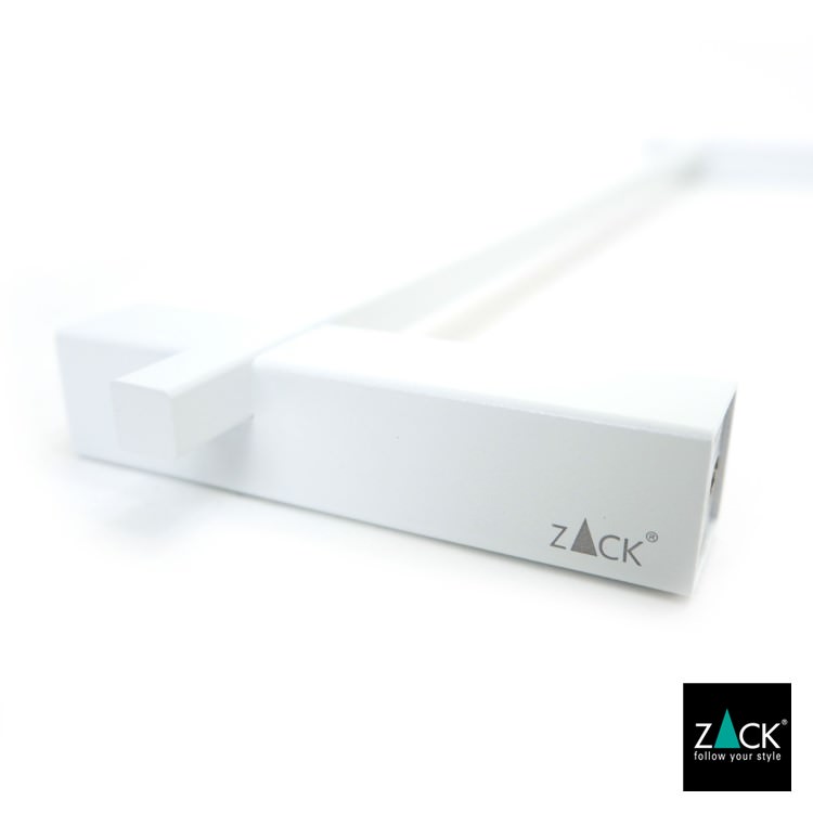ZACK 40815 CARVO ドイツZACK社製モダンデザインのタオルレール ホワイト仕上げ 壁付けタイプ DIY [在庫有り]