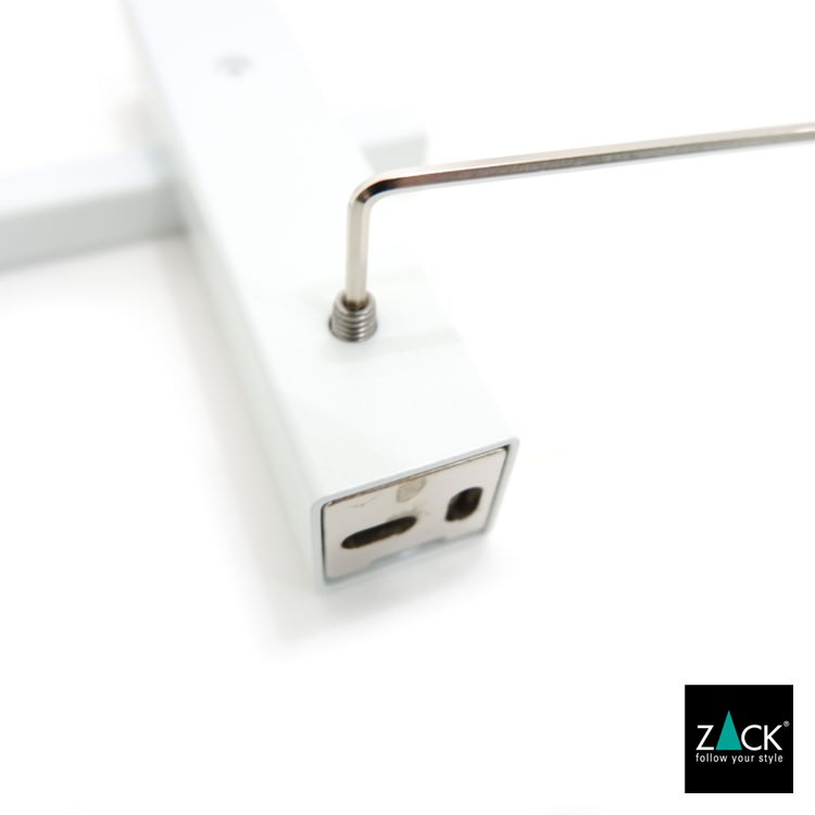 ZACK 40815 CARVO ドイツZACK社製モダンデザインのタオルレール ホワイト仕上げ 壁付けタイプ DIY [在庫有り]