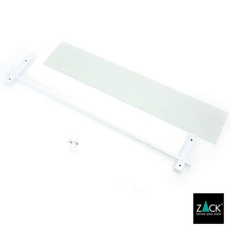 ZACK 40816 CARVO ドイツZACK社製モダンデザインのバスルームシェルフ ホワイト仕上げ 壁付けタイプ DIY [在庫有り]
