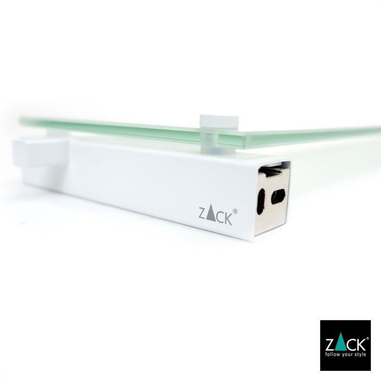 ZACK 40816 CARVO ドイツZACK社製モダンデザインのバスルームシェルフ ホワイト仕上げ 壁付けタイプ DIY [在庫有り]