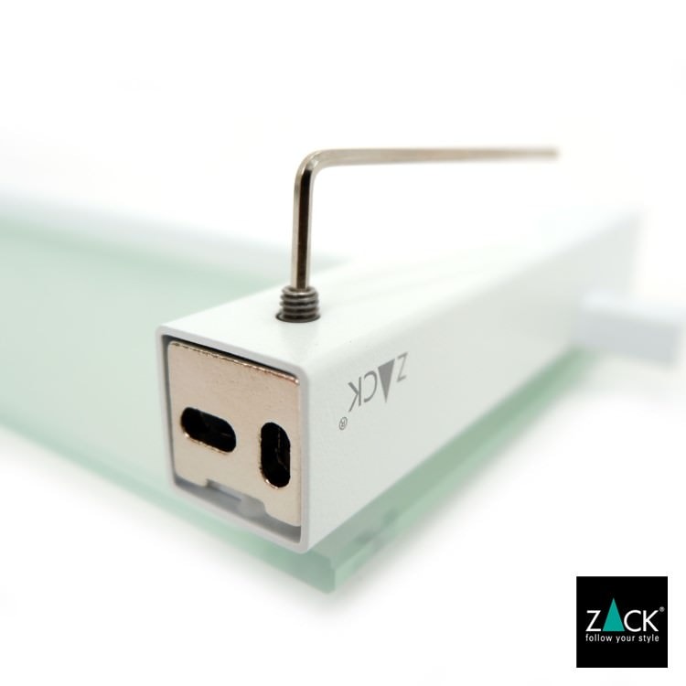 ZACK 40816 CARVO ドイツZACK社製モダンデザインのバスルームシェルフ ホワイト仕上げ 壁付けタイプ DIY [在庫有り]